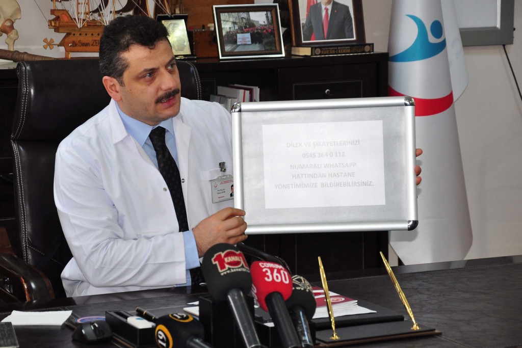 Hastalar istek ve şikayetlerini “Whatsapp”tan bildirecek