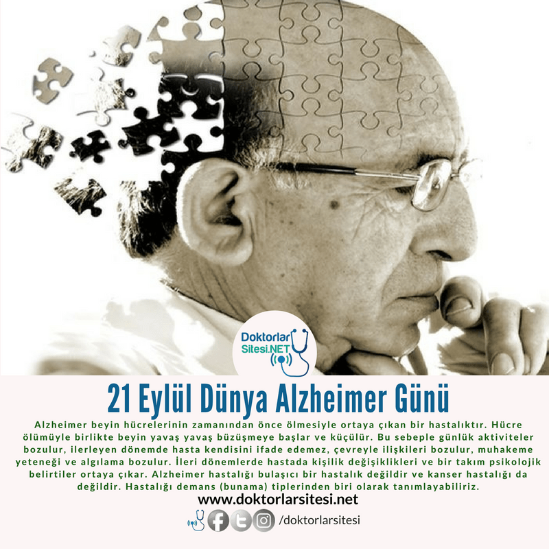 21 Eylül Dünya Alzheimer Günü! Hastalığın Belirtileri? Bilinmesi&nbsp;Gerekenler?